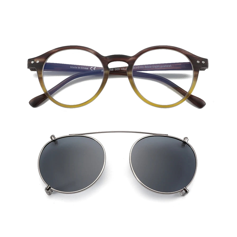 Gafas Anti Luz Azul con Clip-On Solar Polarizado – 2 en 1, Unisex