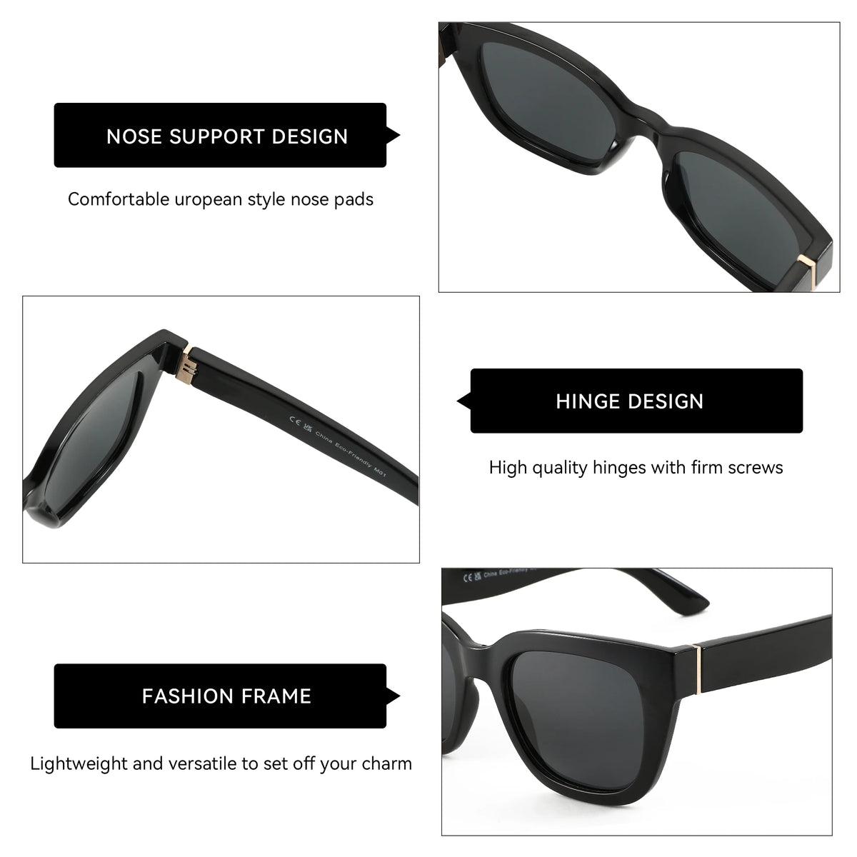 Gafas de Sol Mariposa Polarizadas – Montura Gruesa, Devolución Gratis, Mujer