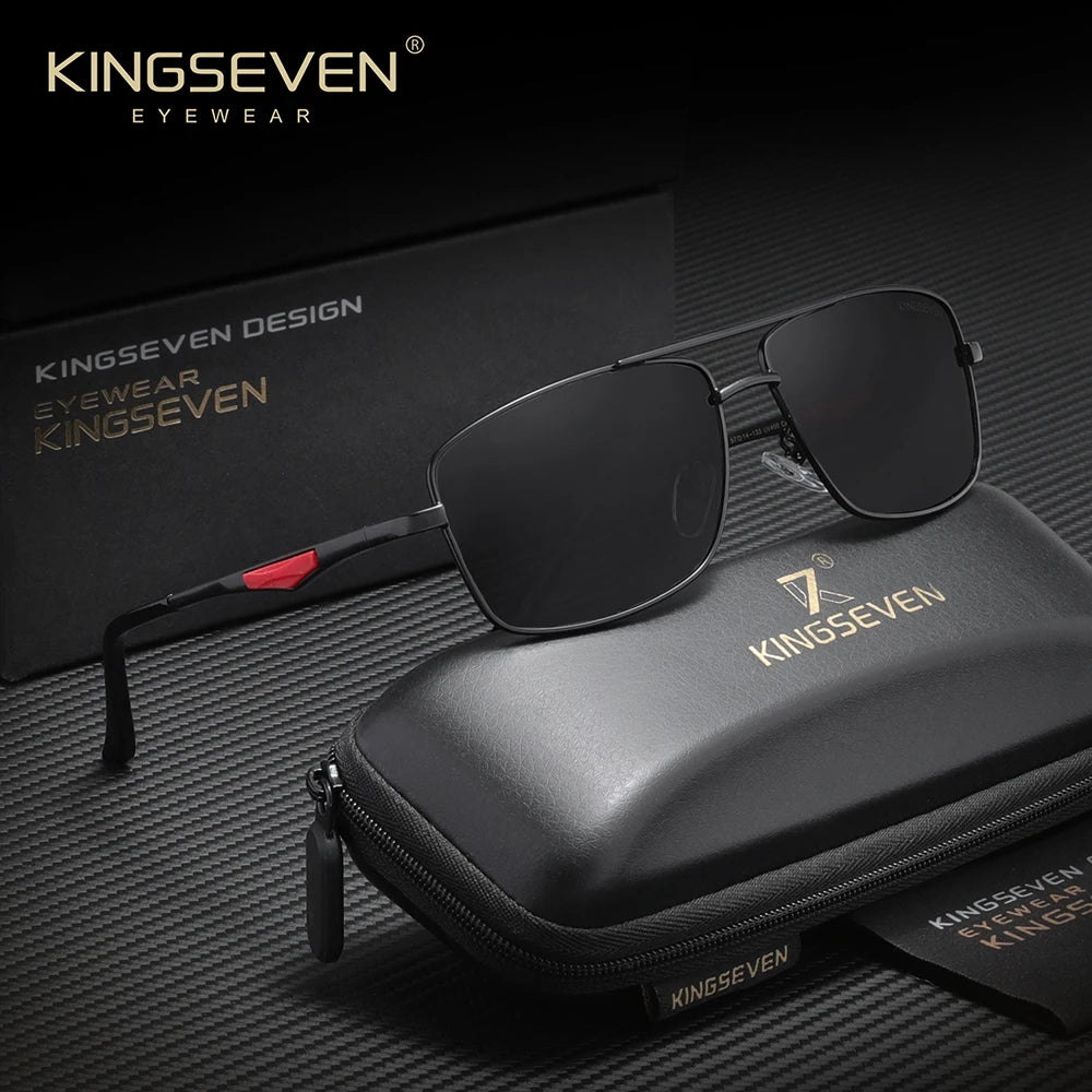 Gafas de Sol Cuadradas Polarizadas HD – Aluminio Clásico, Hombre