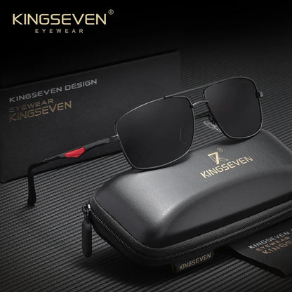 Gafas de Sol Cuadradas Polarizadas HD – Aluminio Clásico, Hombre