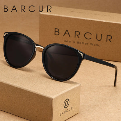Gafas de Sol Ojo de Gato Elegantes Polarizadas – Detalles Dorados, Mujer