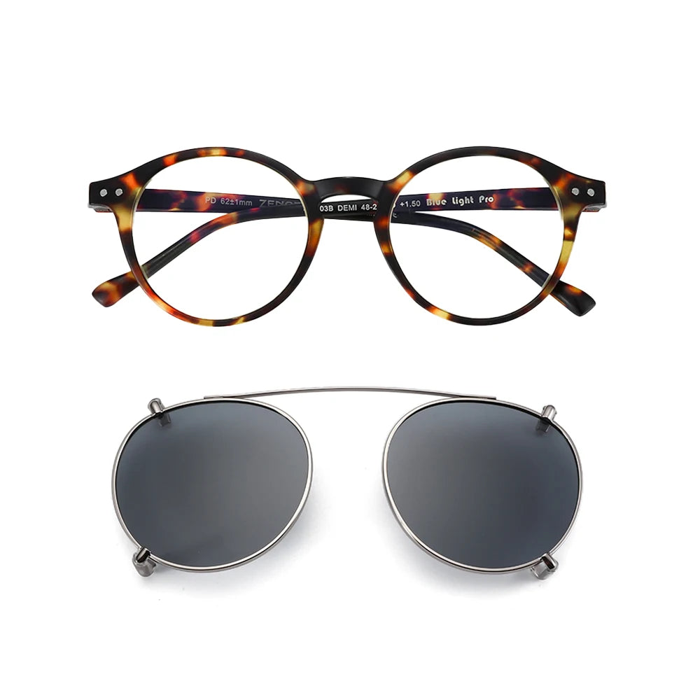 Gafas Anti Luz Azul con Clip-On Solar Polarizado – 2 en 1, Unisex
