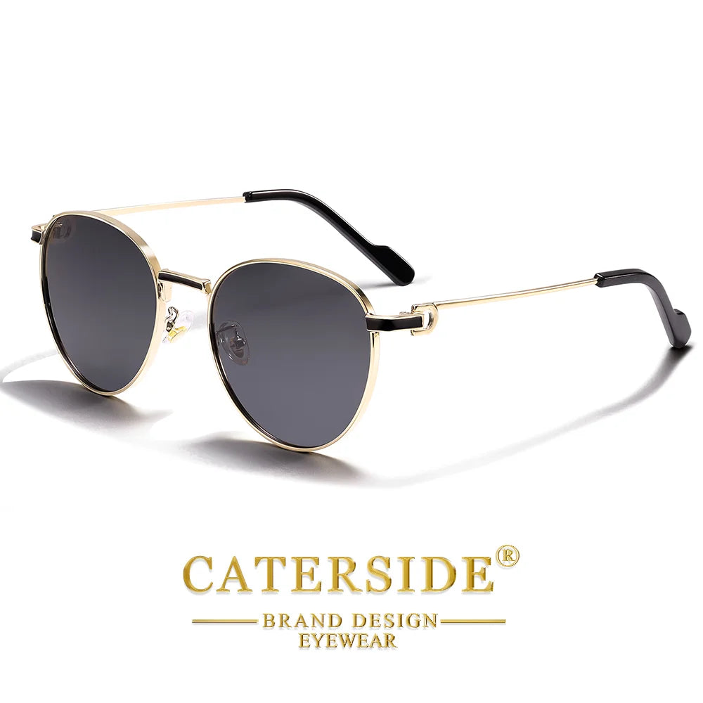 Gafas de Sol Redondas Polarizadas – Montura Metal Fina, Unisex