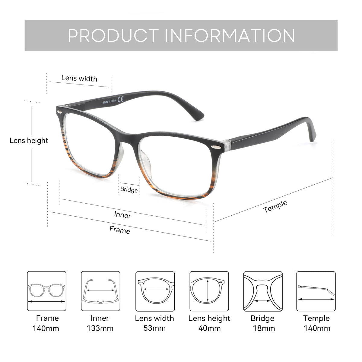 Gafas Anti Luz Azul Cuadradas – Montura Flexible, Unisex
