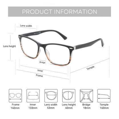 Gafas Anti Luz Azul Cuadradas – Montura Flexible, Unisex