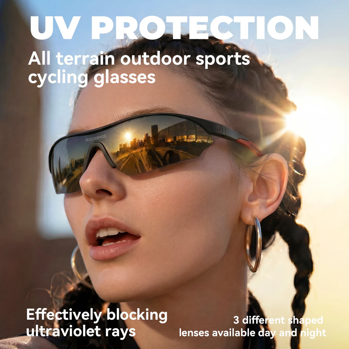 Gafas de Ciclismo Polarizadas TR90 – Antiviento, Ligeras, Unisex