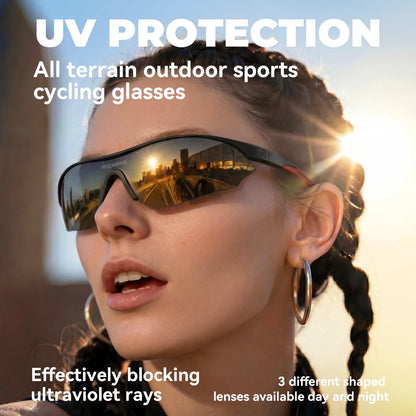 Gafas de Ciclismo Polarizadas TR90 – Antiviento, Ligeras, Unisex