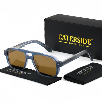 Gafas de Sol Retro Punk – Doble Puente Flat Top, Unisex