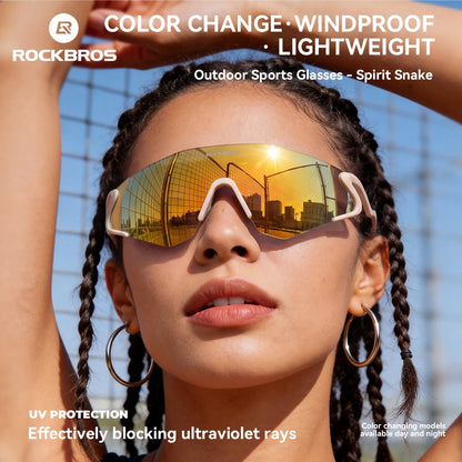 Gafas de Ciclismo Fotocromáticas TR90 – Antiviento UV400, Unisex