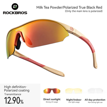Gafas de Ciclismo Polarizadas TR90 – Antiviento, Ligeras, Unisex