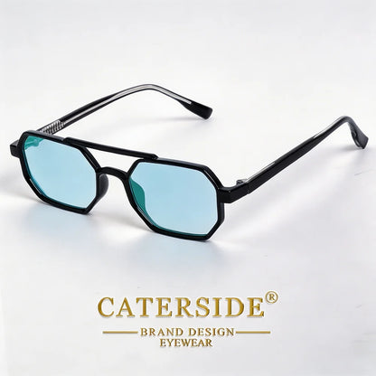 Gafas de Sol Cuadradas Retro – Doble Puente, Lente Degradé, Unisex
