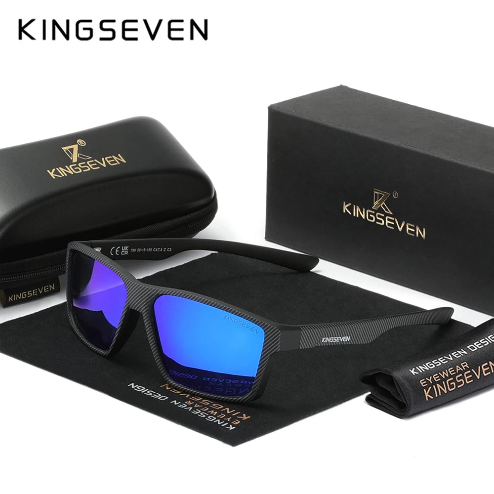 Gafas de Sol Rectangulares TR90 Textura Carbono Polarizadas – Deportivo, Unisex