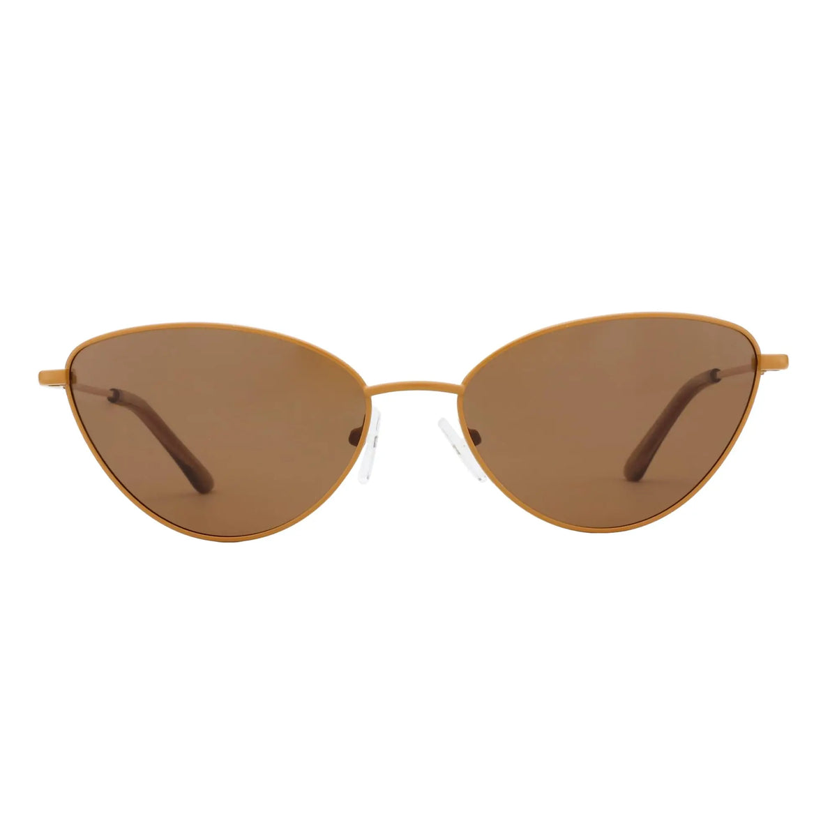 Gafas de Sol Ojo de Gato Polarizadas – Montura Metálica Fina Dorada, Mujer