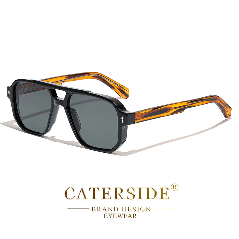 Gafas de Sol Retro Punk – Doble Puente Flat Top, Unisex