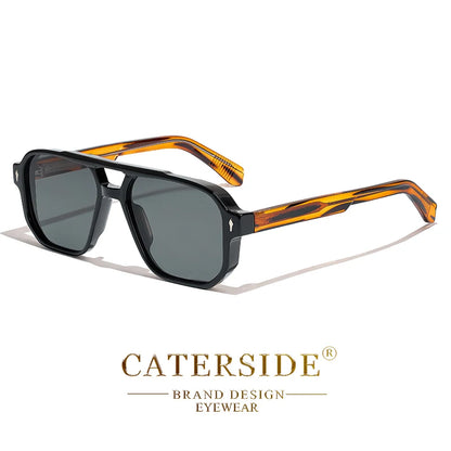 Gafas de Sol Retro Punk – Doble Puente Flat Top, Unisex