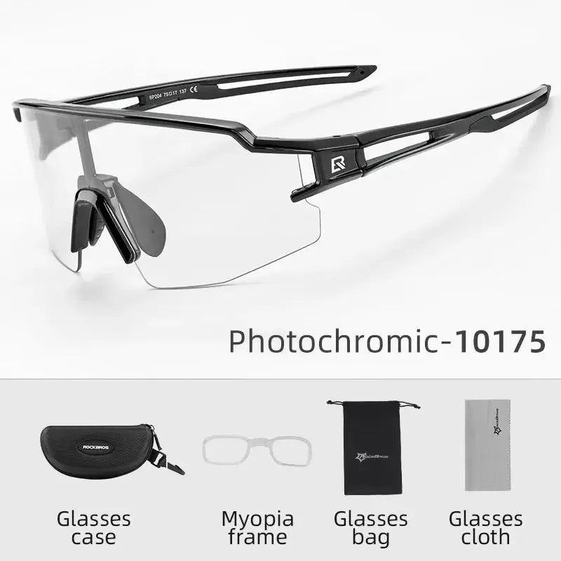Gafas de Ciclismo Half Frame – Fotocromáticas o Polarizadas, 8 Colores, Unisex