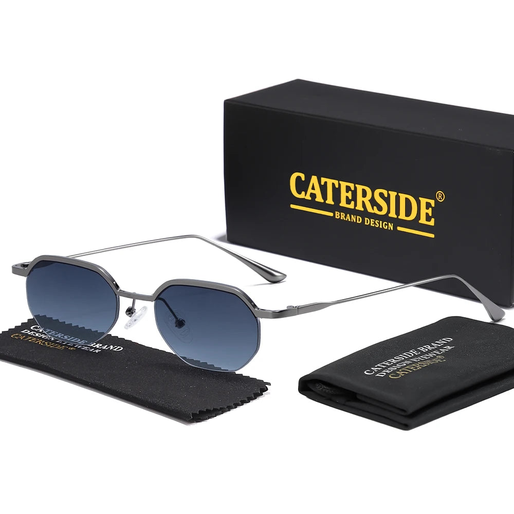 Gafas de Sol Poligonales Retro – Marco de Cobre, Unisex