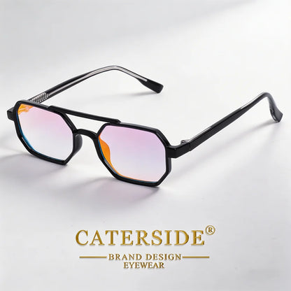 Gafas de Sol Cuadradas Retro – Doble Puente, Lente Degradé, Unisex