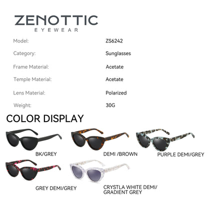 Gafas de Sol Ojo de Gato Retro Polarizadas – Acetato, Mujer