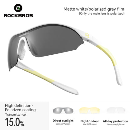 Gafas de Ciclismo Polarizadas TR90 – Antiviento, Ligeras, Unisex