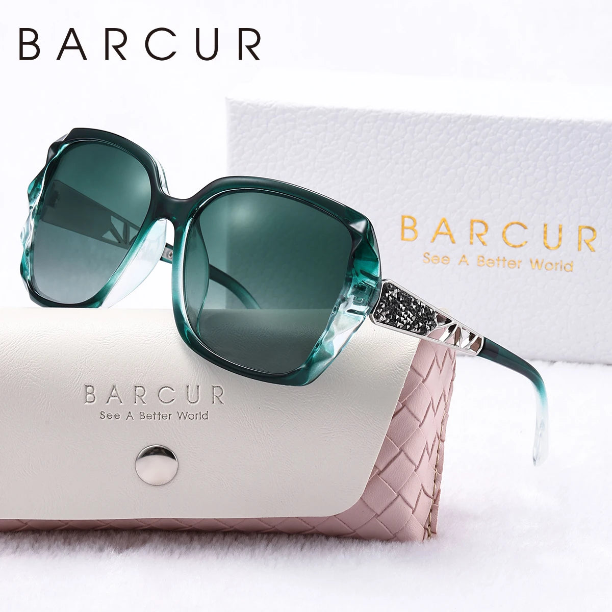 Gafas de Sol Butterfly Oversized Polarizadas – Patillas Doradas, Mujer