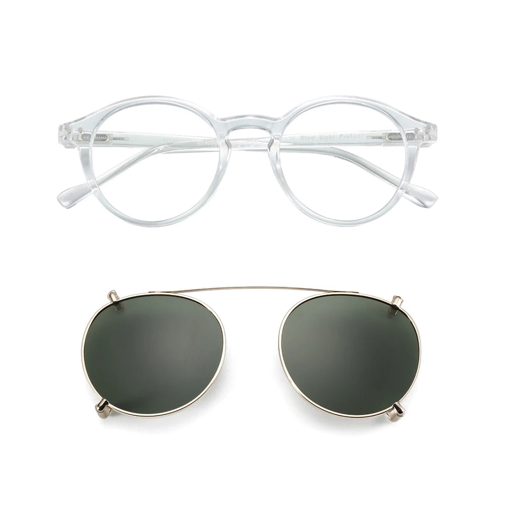 Gafas Anti Luz Azul con Clip-On Solar Polarizado – 2 en 1, Unisex