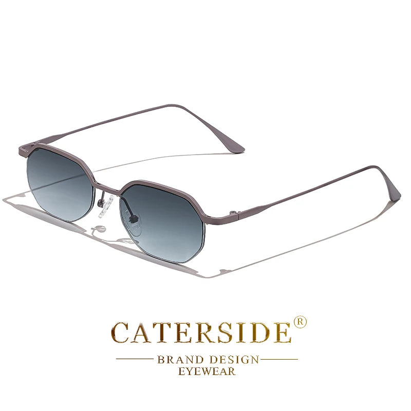 Gafas de Sol Poligonales Retro – Marco de Cobre, Unisex