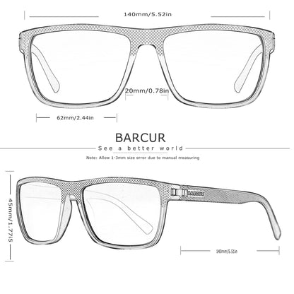 Gafas de Sol Cuadradas Polarizadas Degradé – Plástico Titanio, Unisex