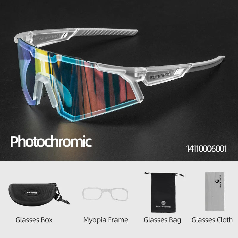 Gafas de Ciclismo Fotocromáticas Polarizadas – Compatible con Miopía, TR90, Unisex