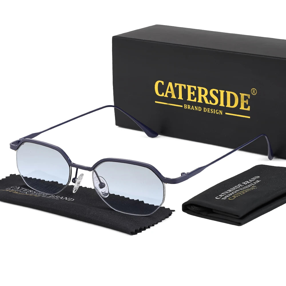 Gafas de Sol Poligonales Retro – Marco de Cobre, Unisex