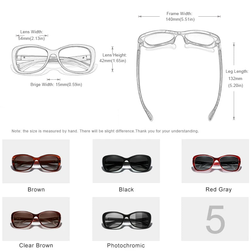 Gafas de Sol Butterfly Polarizadas – 5 Colores con Opción Fotocromática, Mujer