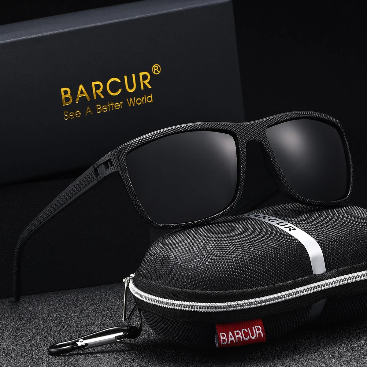 Gafas de Sol Rectangulares Polarizadas – PC Ligero, Hombre