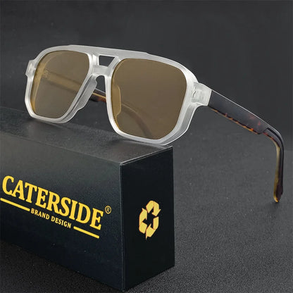 Gafas de Sol Retro Punk – Doble Puente Flat Top, Unisex