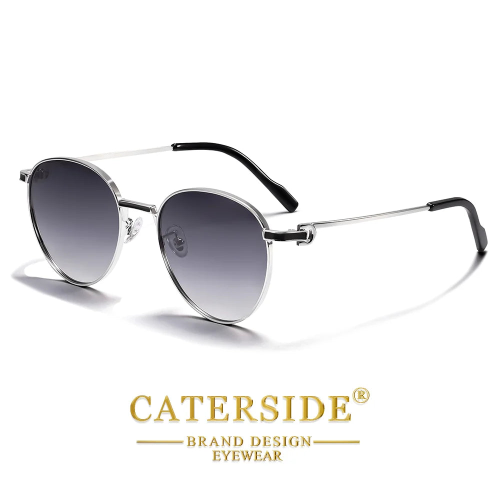 Gafas de Sol Redondas Polarizadas – Montura Metal Fina, Unisex
