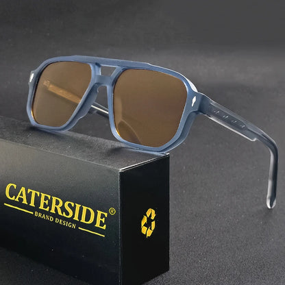 Gafas de Sol Retro Punk – Doble Puente Flat Top, Unisex