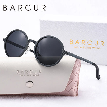 Gafas de Sol Redondas Retro Punk Polarizadas – Aluminio Magnesio, Unisex