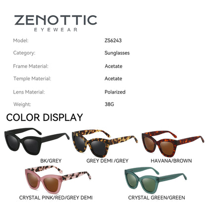 Gafas de Sol Ojo de Gato Chunky Polarizadas – Acetato Artesanal, Mujer