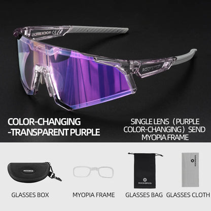 Gafas de Ciclismo Fotocromáticas Polarizadas – Compatible con Miopía, TR90, Unisex