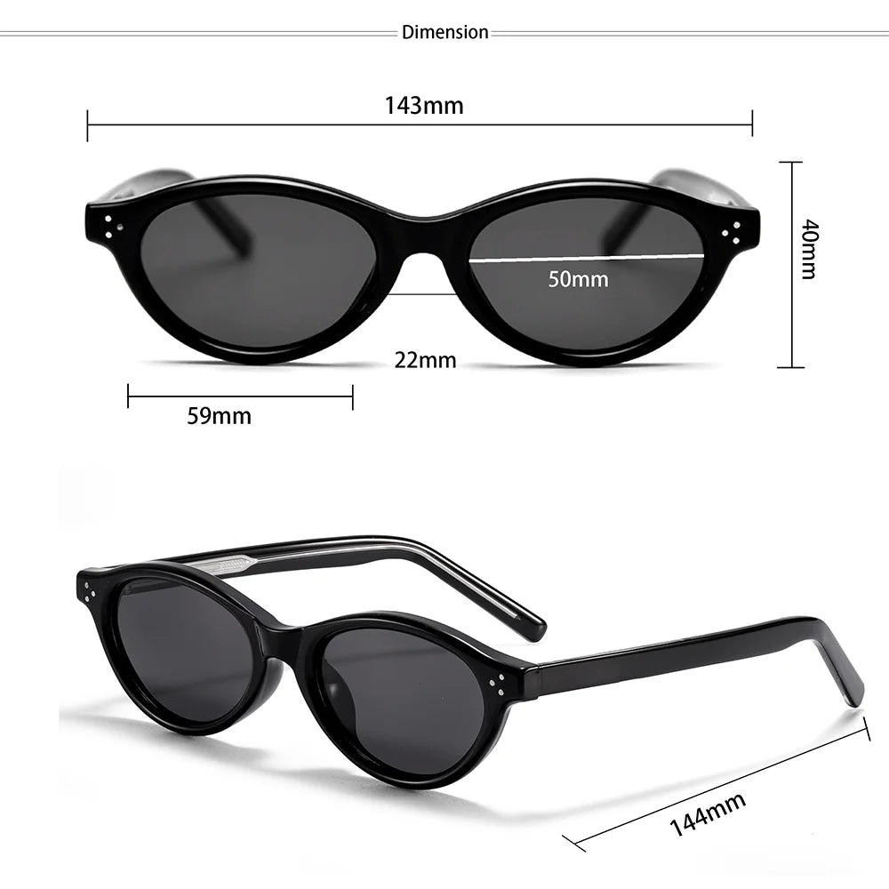 Gafas de Sol Ojo de Gato Oval Retro – TR90, Mujer