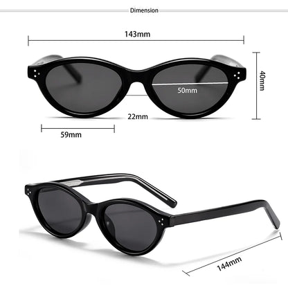 Gafas de Sol Ojo de Gato Oval Retro – TR90, Mujer