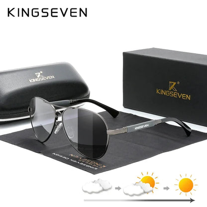 Gafas de Sol Aviador Titanio Fotocromáticas Polarizadas – Premium, Unisex