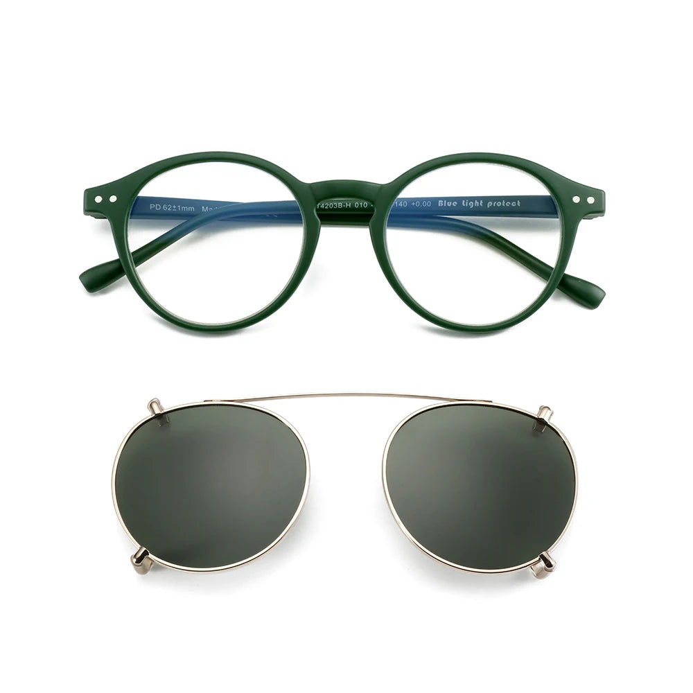 Gafas Anti Luz Azul con Clip-On Solar Polarizado – 2 en 1, Unisex