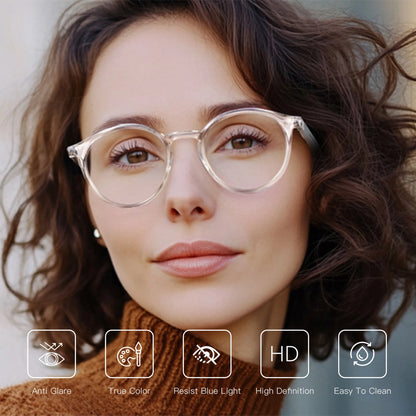 Gafas Anti Luz Azul Redondas – Montura Ligera, Unisex