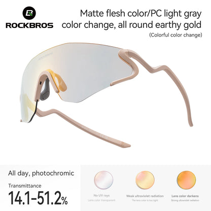 Gafas de Ciclismo Fotocromáticas TR90 – Antiviento UV400, Unisex
