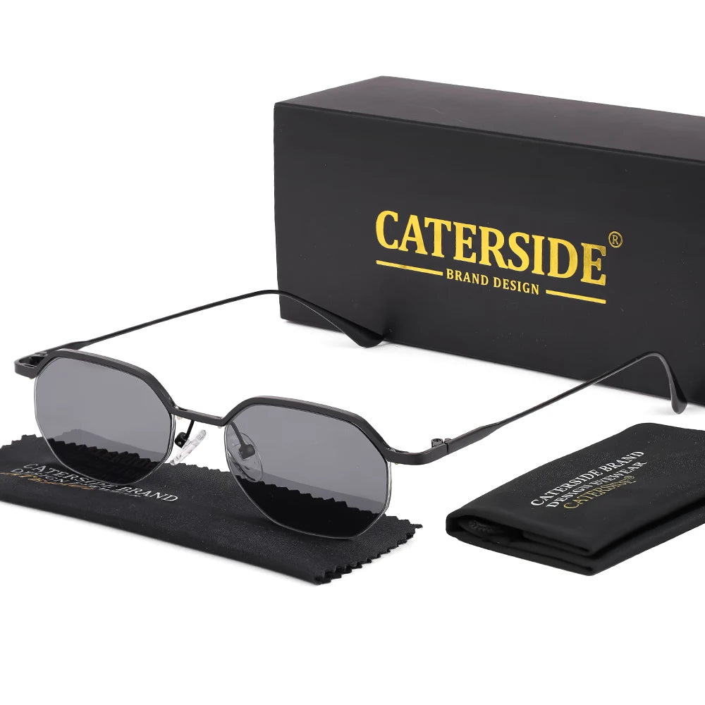 Gafas de Sol Poligonales Retro – Marco de Cobre, Unisex