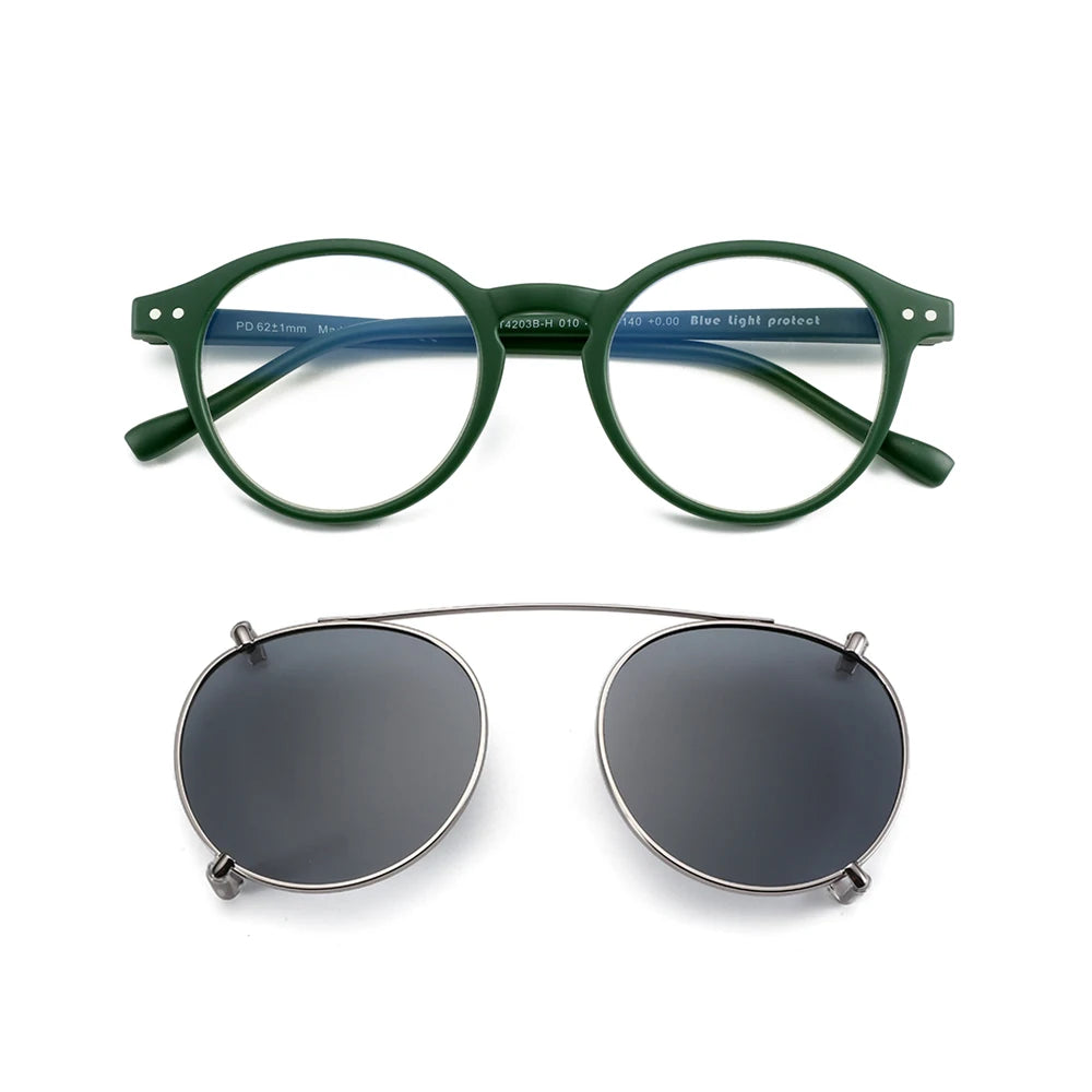 Gafas Anti Luz Azul con Clip-On Solar Polarizado – 2 en 1, Unisex