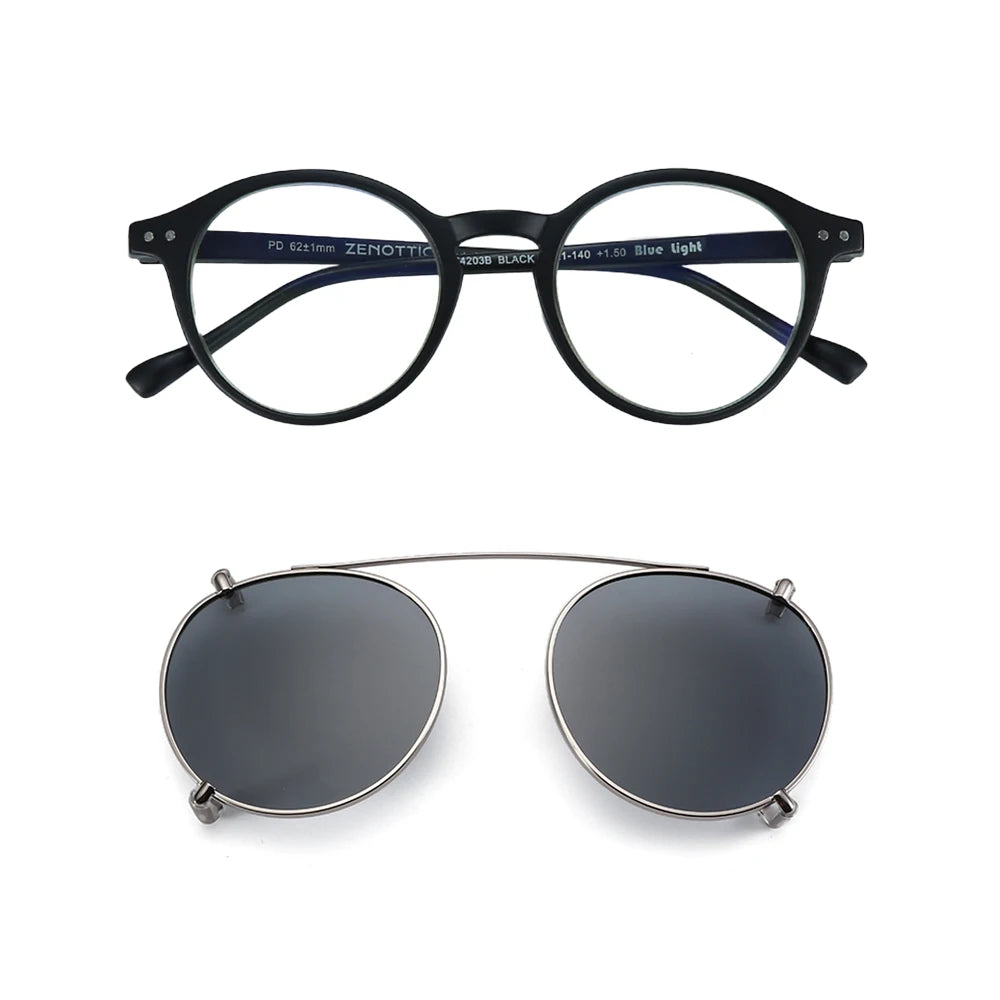 Gafas Anti Luz Azul con Clip-On Solar Polarizado – 2 en 1, Unisex