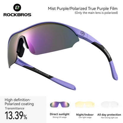 Gafas de Ciclismo Polarizadas TR90 – Antiviento, Ligeras, Unisex
