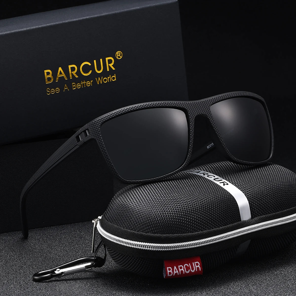 Gafas de Sol Rectangulares Polarizadas – PC Ligero, Hombre