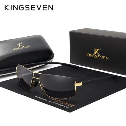 Gafas de Sol Rectangulares Polarizadas – Aleación Fina, Hombre
